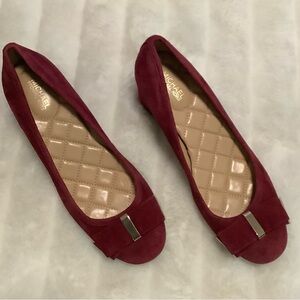 Michael Kors Burgundy Suede Mid Pumps